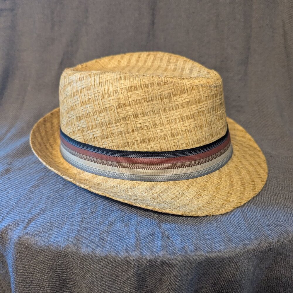 Original Panama Jack Straw Hat Stiped Band Size L/XL